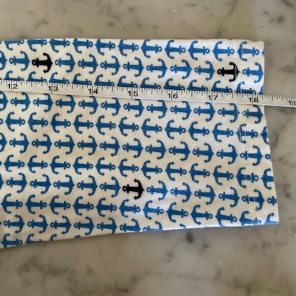 TALBOTS Classic 3/4 Sleeve Tee Shirt Blue Anchor Print - Picture 13 of 14